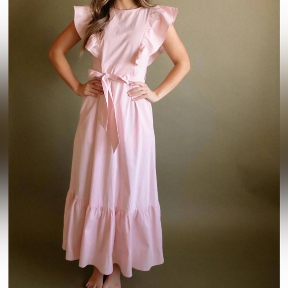 Ruffle Maxi Dress w/ Pockets!! - Picture 2 of 3